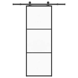 vidaXL Klizna vrata s priborom 76 x 205 cm od ESG stakla i aluminija