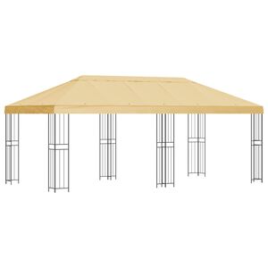 vidaXL Paviljon s bočnim stranama 6 x 3 m Krem Poliester i čelik 190