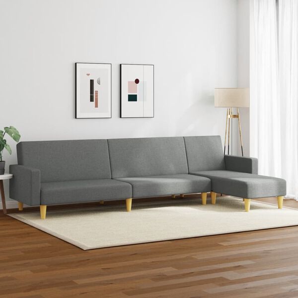 vidaXL 2-dijelni set sofa tamnosivi od tkanine