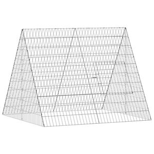 vidaXL Kavez za zečeve Srebrna 110 x 100 x 85 cm Pocinčani čelik