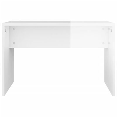 vidaXL Set toaletni stolić svjetlima sjajni bijeli 74,5x40x141 cm