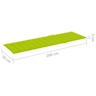 vidaXL Dvostruka ležaljka s jarko zelenim jastucima od borovine