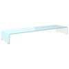 vidaXL Stalak za TV/monitor stakleni zeleni 110 x 30 x 13 cm