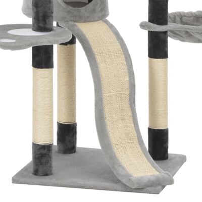 vidaXL Penjalica za mačke sa stupovima za grebanje siva 145 cm