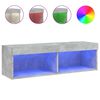 vidaXL TV ormarić s LED svjetlima siva boja betona 100x30x30 cm