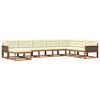 vidaXL Set vanjskih sofa s jastukom 8 pcs Prirodna i krem