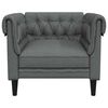 vidaXL Chesterfield sofa stolica Tamno siva 78.5 x 74.5 x 74.5 cm