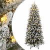 vidaXL Umjetno božićno drvce s 300 LED žarulja i snijegom 180 cm