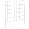 vidaXL Ograda za vrt s kolčićima 24 kom. 55 x 50 cm Pocinčani čelik