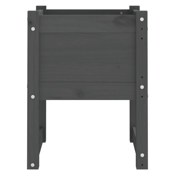 vidaXL Sadilica siva 40 x 40 x 52,5 cm od masivne borovine