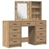 vidaXL Toaletni stol 3 pcs Smeđa 40 x 41 x 135 cm Konstruirano drvo