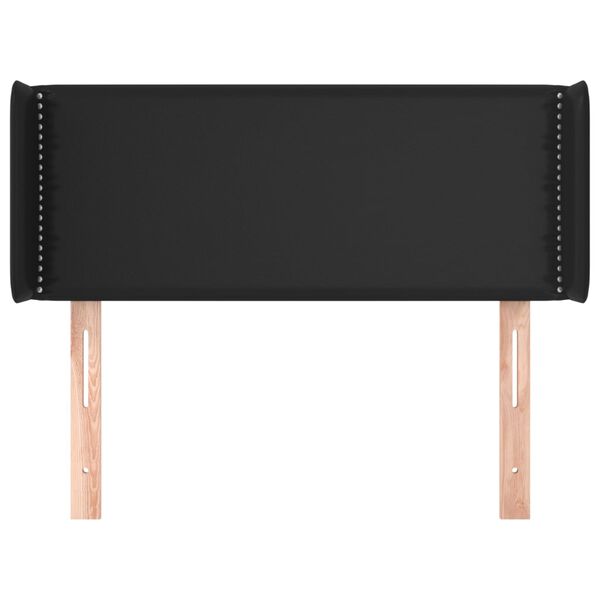 vidaXL Uzglavlje s u&scaron;ima crno 93x16x78/88 cm od umjetne kože