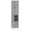 vidaXL Visoka komoda siva sonome 34,5x34x180 cm od konstruiranog drva