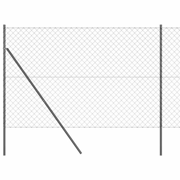 vidaXL Stup za ogradu Siva 25 x 1,5 m (60 x 60 mm mreža) Čelik