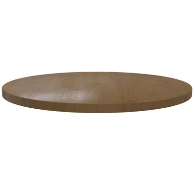 vidaXL Ploča za stol smeđa Ø 60 x 2,5 cm od masivne borovine