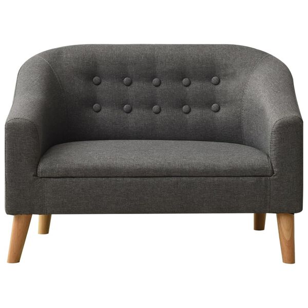 vidaXL Dječja sofa od tkanine siva