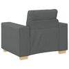 vidaXL Sofa 3 pcs Tamno siva Platnasta tkanina