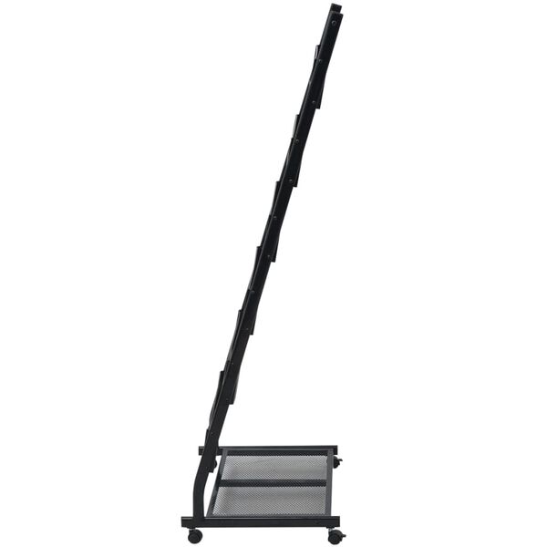 vidaXL Stalak za Časopise 47,5x43x133 cm crna A4