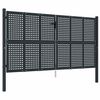 vidaXL Vrtna vrata antracit boje 300x125 cm čelik