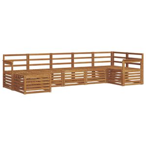 vidaXL Sekcijska garnitura 7 pcs Prirodna Čvrsto drvo akacije