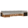 vidaXL Set vanjskih sofa s jastukom 7 pcs Prirodna i svjetlosiva