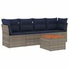 vidaXL 5-dijelni set vrtnih sofa od poliratana s jastucima sivi