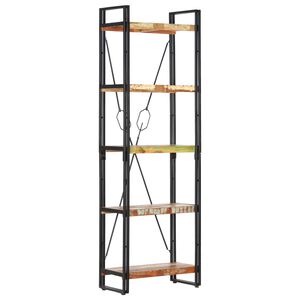 vidaXL Police za knjige 5 razina 60x30x180 cm masivno obnovljeno drvo