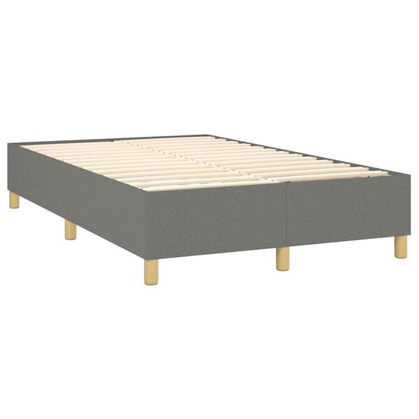 vidaXL Krevet box spring s madracem tamnosivi 120 x 190 cm tkanina