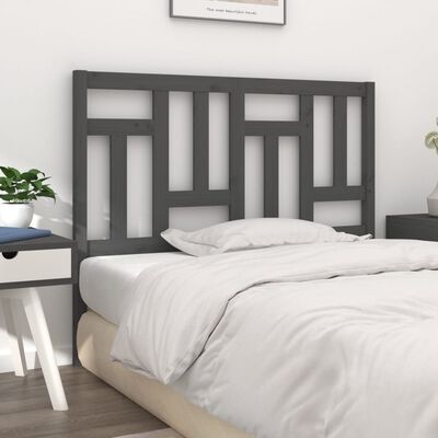 vidaXL Uzglavlje za krevet sivo 165,5 x 4 x 100 cm od masivne borovine