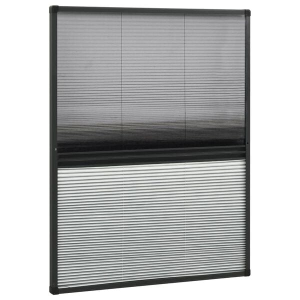 vidaXL Nabrani zaslon protiv insekata za prozore aluminijski 60x80 cm