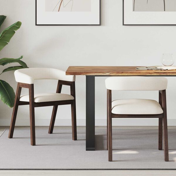 vidaXL Trpezarijske stolice 2 pcs Svijetlosmeđa 54 x 57 x 73 cm