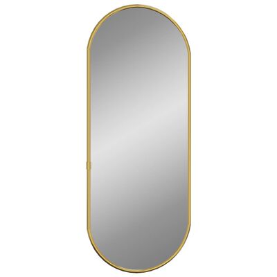 vidaXL Zidno ogledalo zlatno 60 x 25 cm ovalno