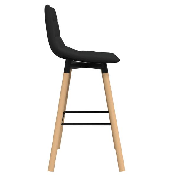 vidaXL Barski stolac od tkanine crni