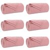 vidaXL Pokrivači za bacanje 6 pcs Ružičasta 170 x 130 cm Runo