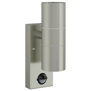 vidaXL Vanjska zidna lampa Srebrno 7 x 10 x 22 cm