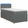 vidaXL Boxspring krevet s madracem Tamnosiva 90 x 200 cm Tkanina
