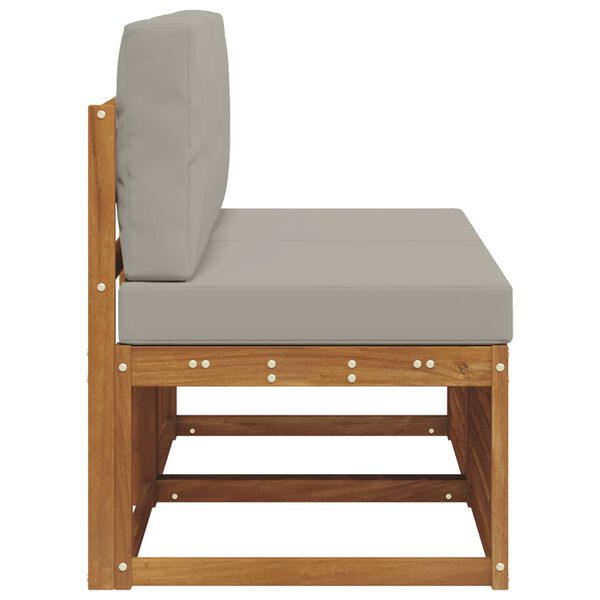 vidaXL 2 Komad Srednja sofa za van Čvrsto drvo akacije Prirodna