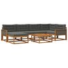 vidaXL Set vanjskih sofa s jastukom 7 pcs Prirodna i antracit