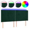 vidaXL LED uzglavlje tamnozeleno 183 x 16 x 118/128 cm bar&scaron;unasto