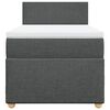 vidaXL Krevet box spring s madracem tamnosivi za 1 osobu tkanine