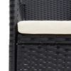 vidaXL 5-dijelni vrtni blagovaonski set s jastucima crni
