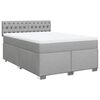 vidaXL Krevet box spring s madracem svjetlosiva 160x200 cm tkanina