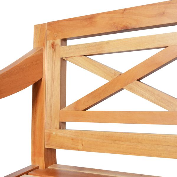 vidaXL Klupa Batavia 123 cm od masivnog drva mahagonija svjetlosmeđa