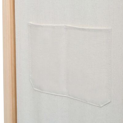 vidaXL Sobna pregrada s 3 panela od tkanine 120 x 170 x 4 cm krem