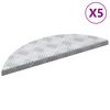 vidaXL Stepenica 5 kom. 60 x 18 x 2,5 cm Srebrno Aluminij Polumjesec