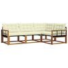 vidaXL Set vanjskih sofa 4 kom. Prirodna i krem