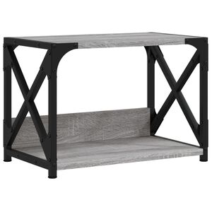 vidaXL Stalak za pisač 2 razine siva boja hrasta 44x26x31,5 cm drveni