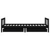 vidaXL Okvir za dječji krevet s ladicama crni 90 x 190 cm od borovine