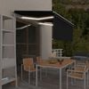 vidaXL Automatska tenda s roletom i senzorom LED 3,5 x 2,5 m antracit