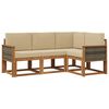 vidaXL Set vanjskih sofa 4 kom. Prirodna i bež Poliester